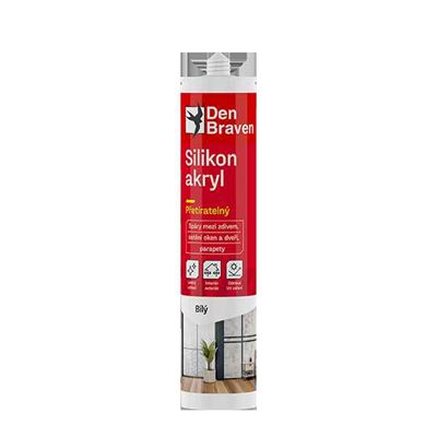 Silikón akrylový tmel 280 ml kartuša biela                                      