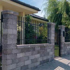 Castello plotový systém krycia platňa pre múr 33/25/8 cm sivo-čierna melírovaná 