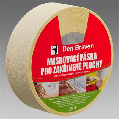 Maskovacia krepová páska +60 °C 30 mm, dĺžka 50 m svetlo žltá                   